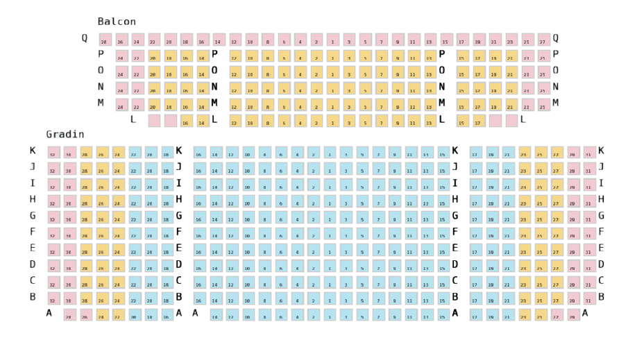 Seat map for undefined