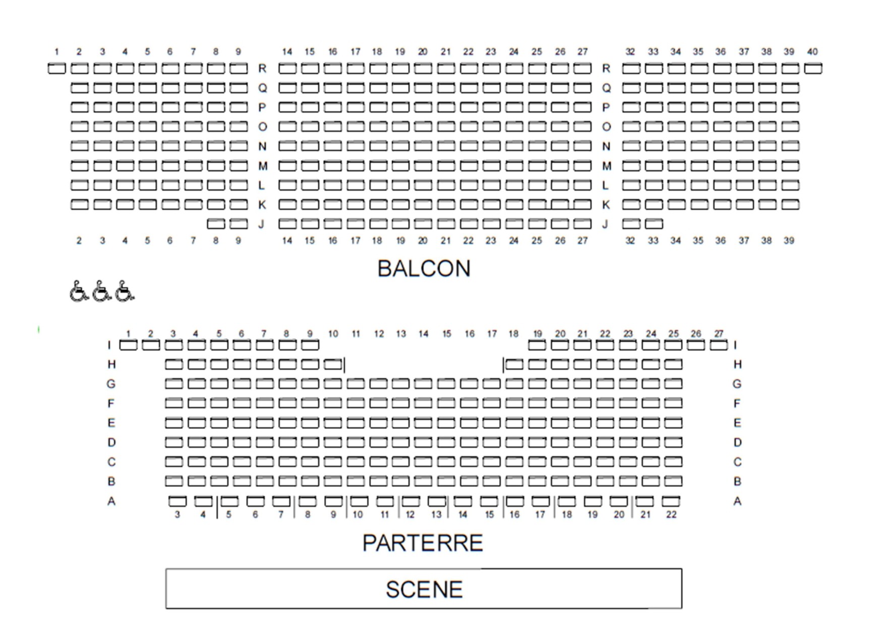 Seat map for undefined